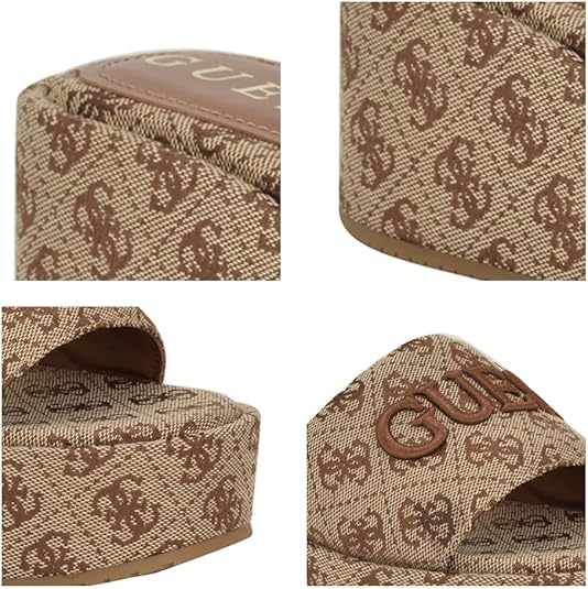 Sandália Feminina GUESS Bintai — Cunha com Logo Icónico
