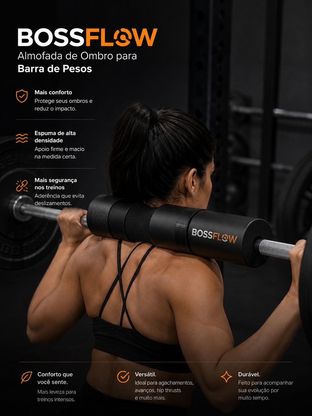Almofada de Ombro para Barra | Agachamentos e Hip Thrust