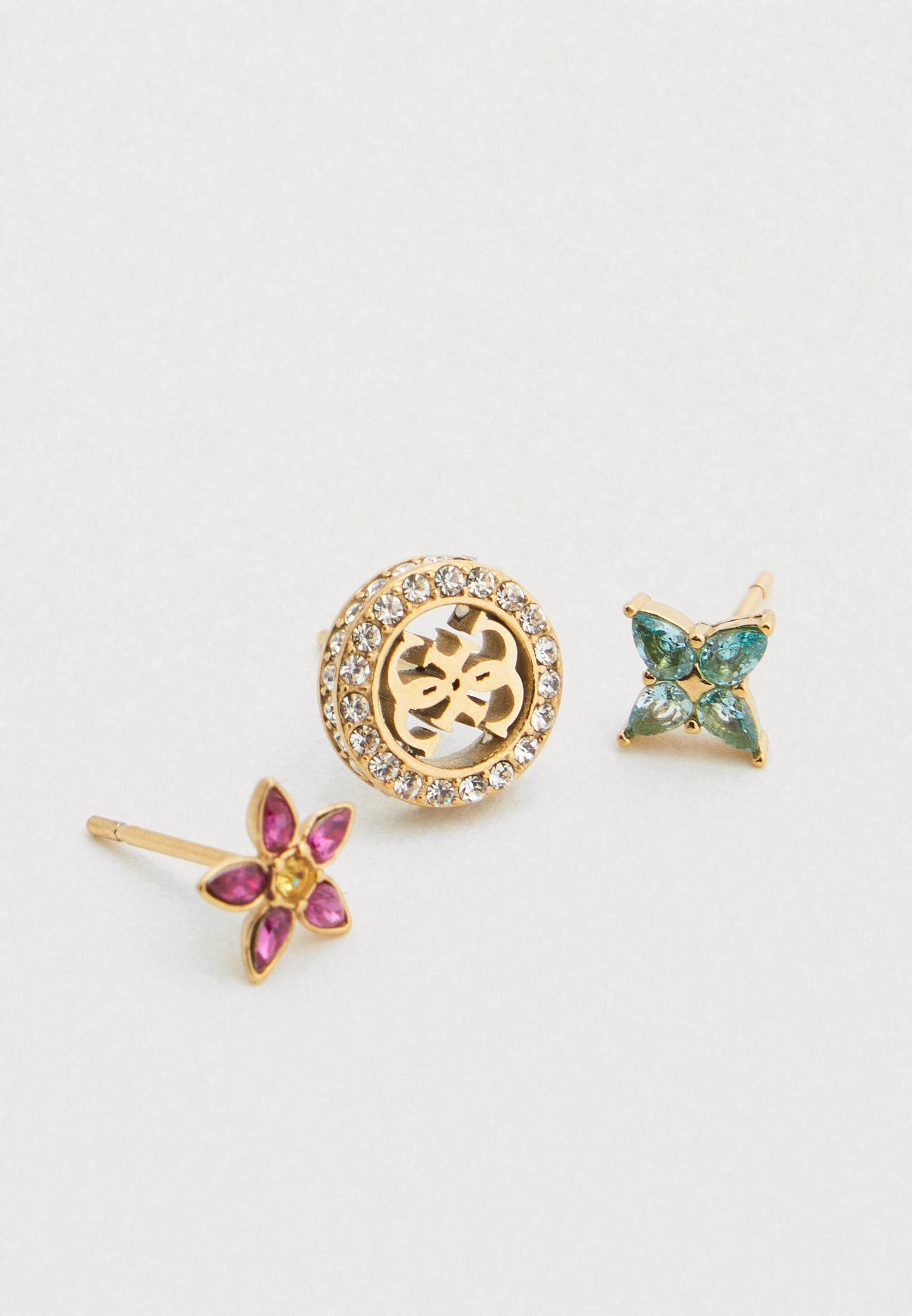 SECRET GARDEN SET — Brincos Guess | Yellow Gold/Multi