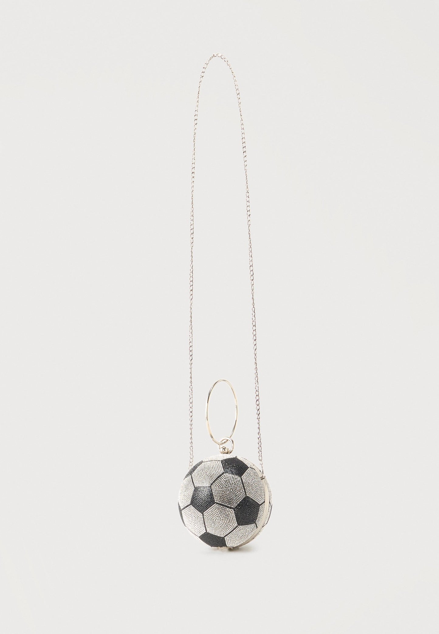 Even&Odd | Carteira de Mão Preta e Off-White com Strass
