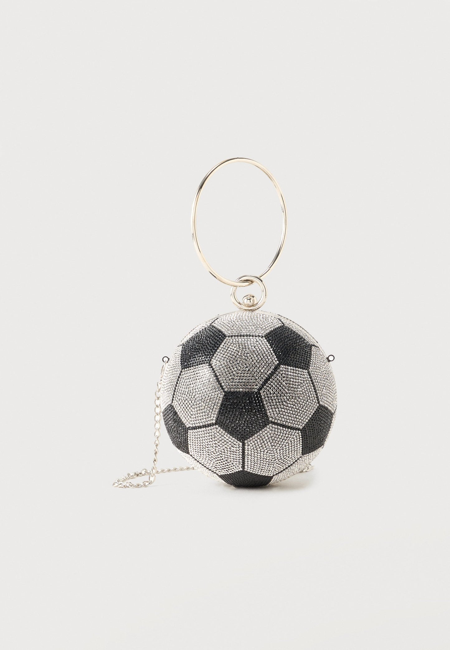Even&Odd | Carteira de Mão Preta e Off-White com Strass