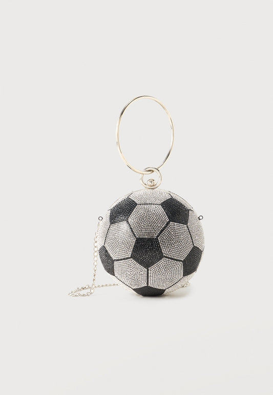 Even&Odd | Carteira de Mão Preta e Off-White com Strass