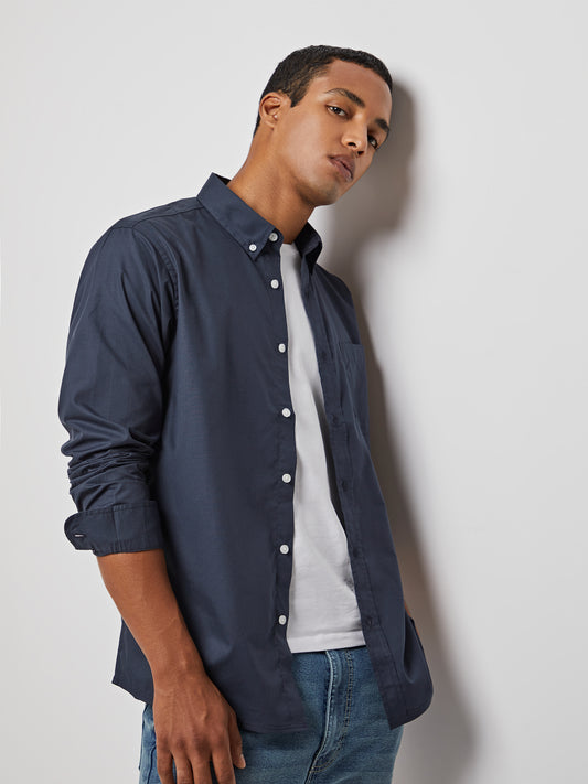 Camisa Clássica de Homem em Algodão | Bolso no Peito