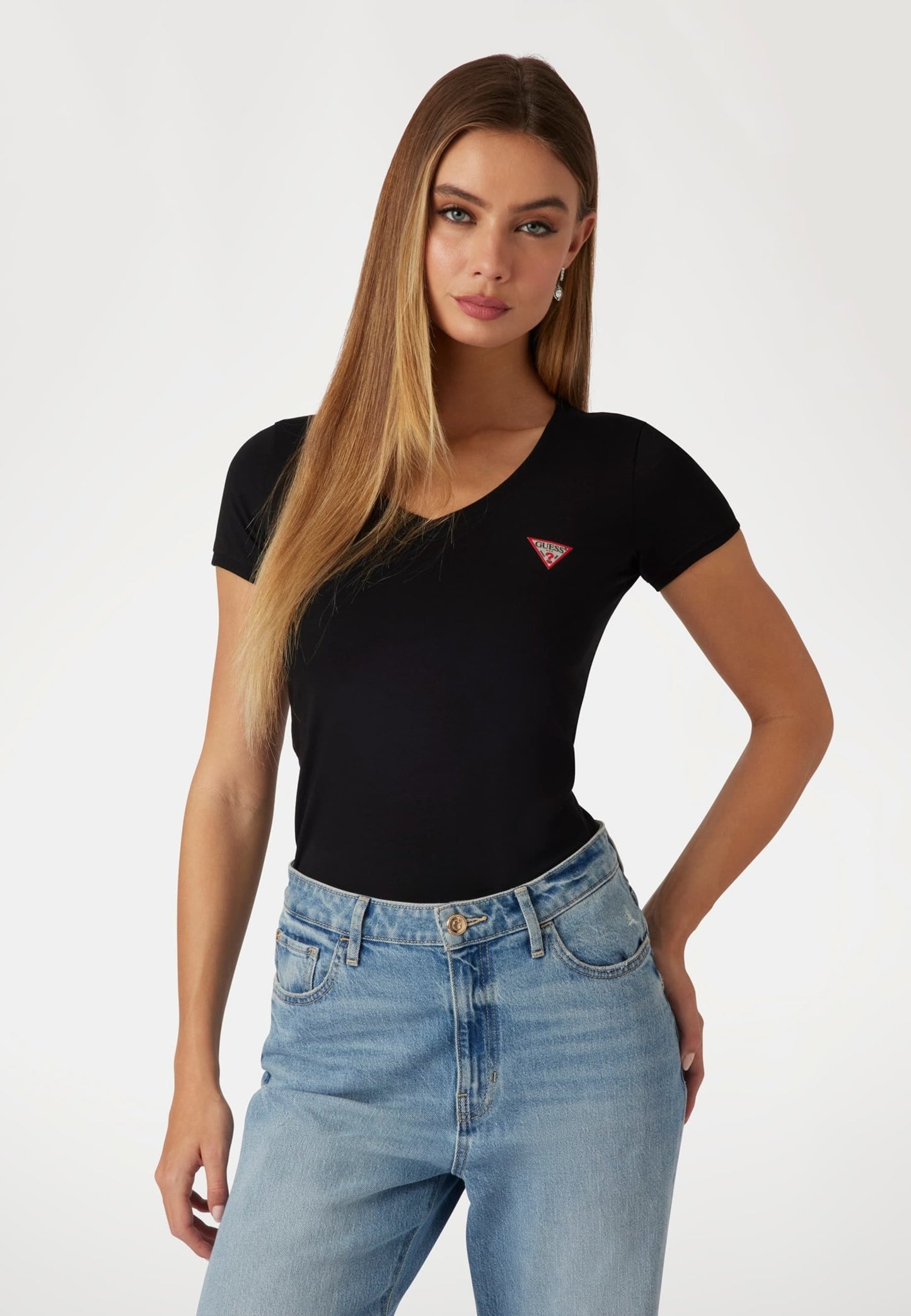 MINI TRIANGLE TEE — T-Shirt Básica Guess | Jet Black