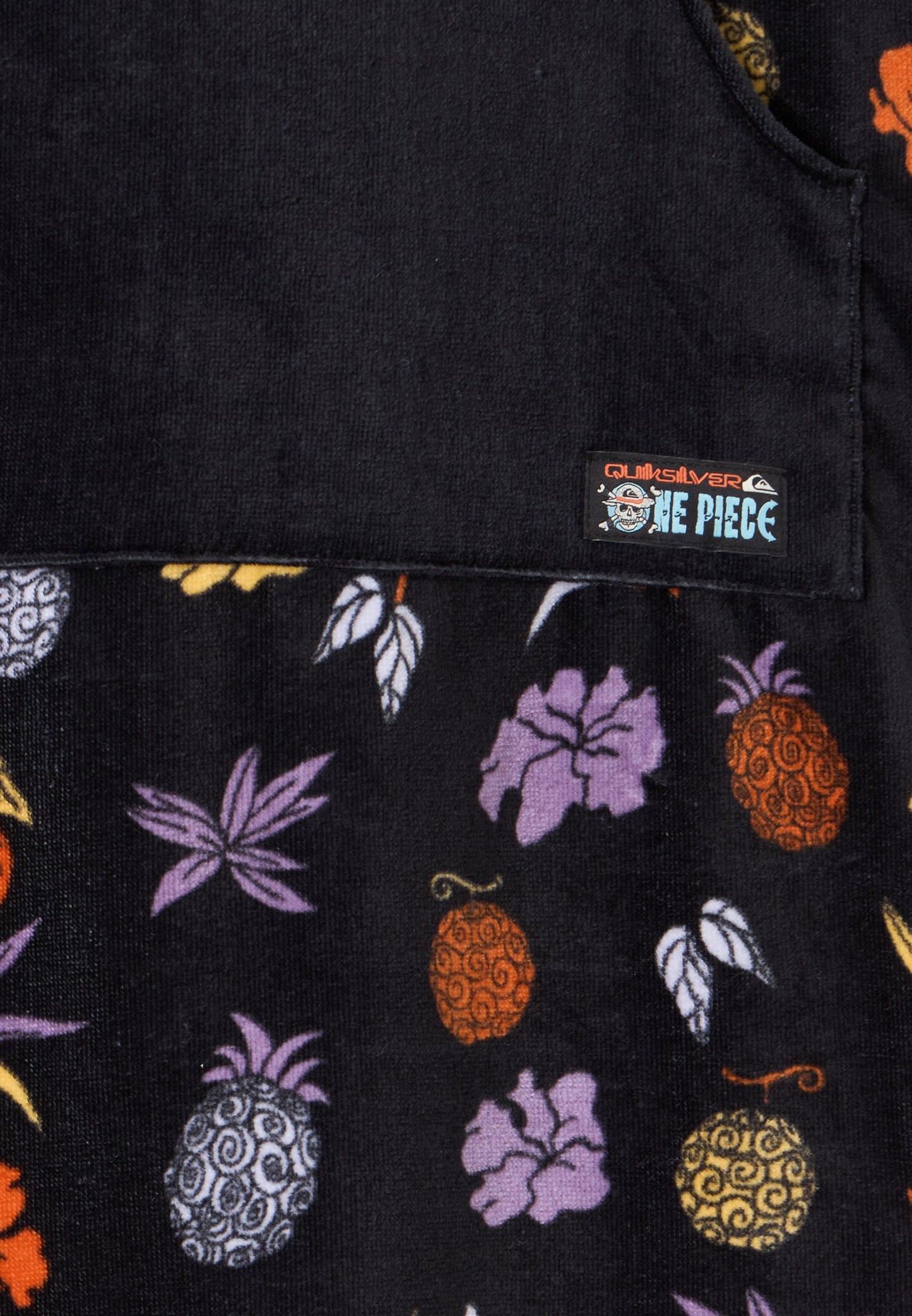 Quiksilver | HOODIE TOWEL UNISEX Toalha com Capuz Antracite | Padrão Floral