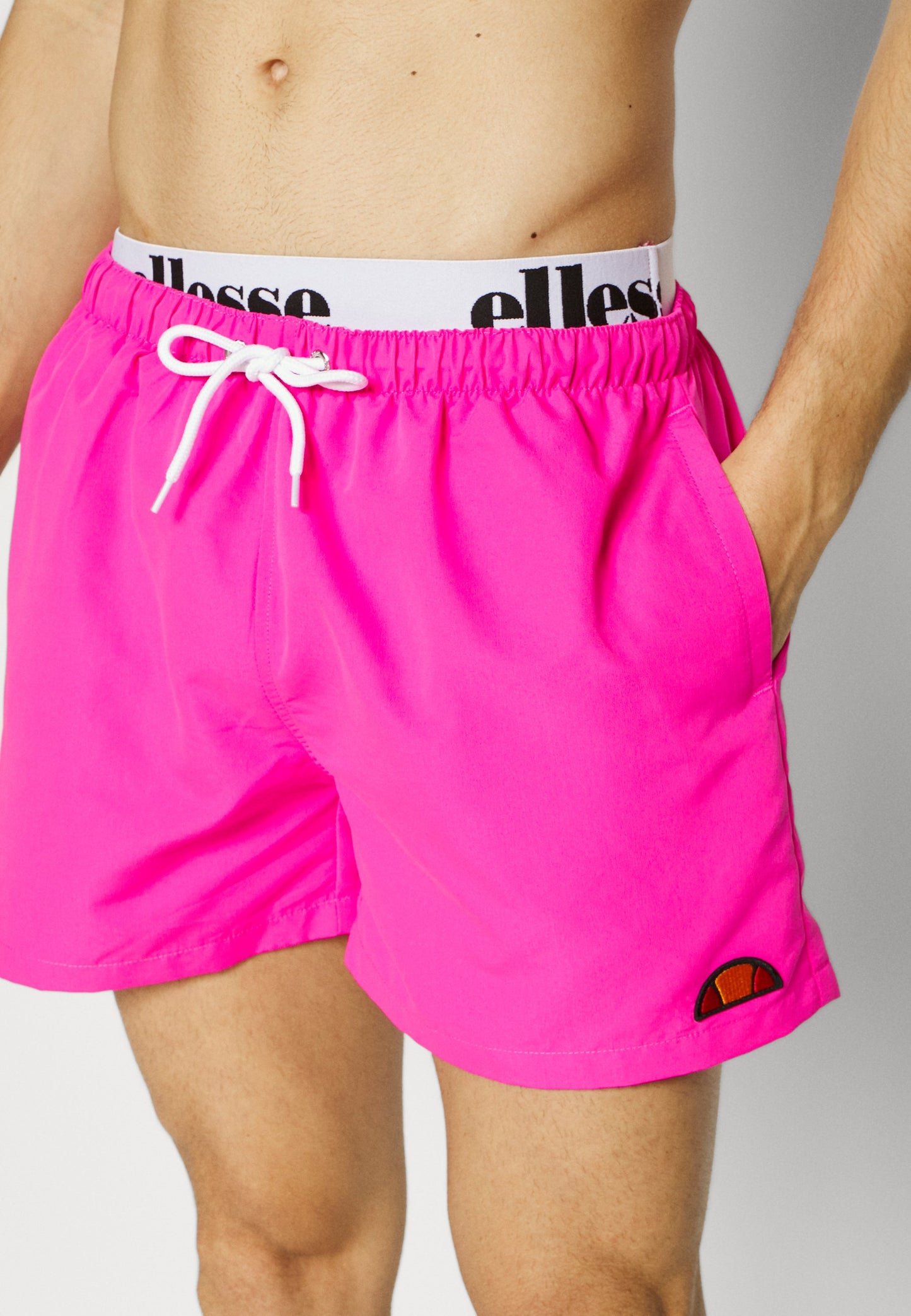 Ellesse | TEYNOR Calções de Banho Rosa Neon | Cintura Normal