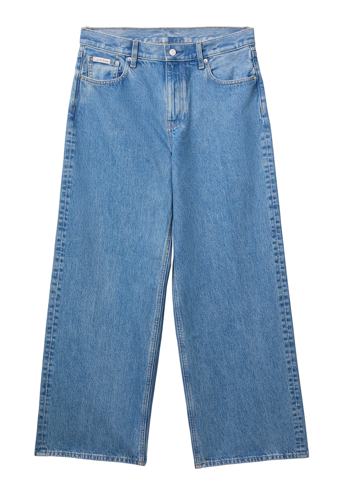 LOW RISE — Calças Wide Leg Calvin Klein | Coastal Blue