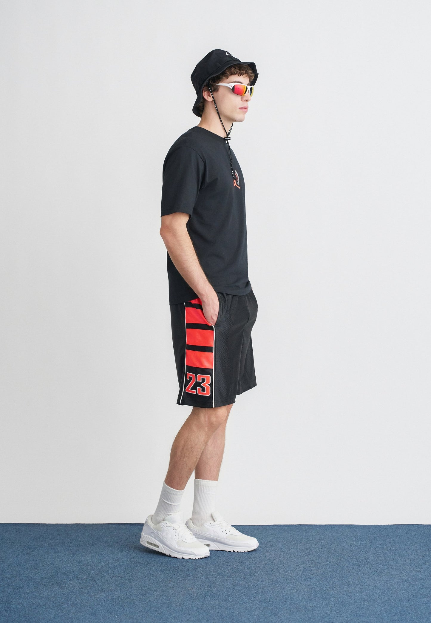Jordan | M J BRK CAT SCRATCH SHORT Calções Treino Preto/Vermelho | Malha