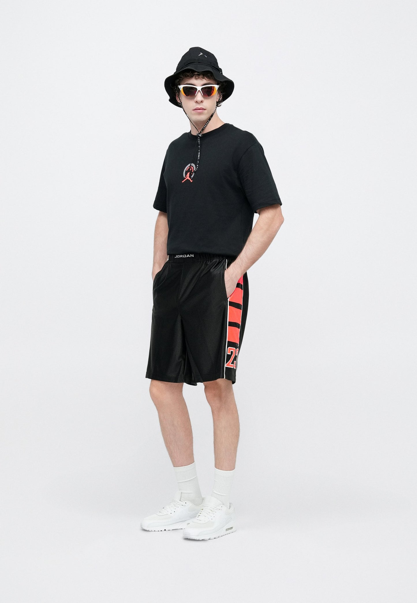 Jordan | M J BRK CAT SCRATCH SHORT Calções Treino Preto/Vermelho | Malha