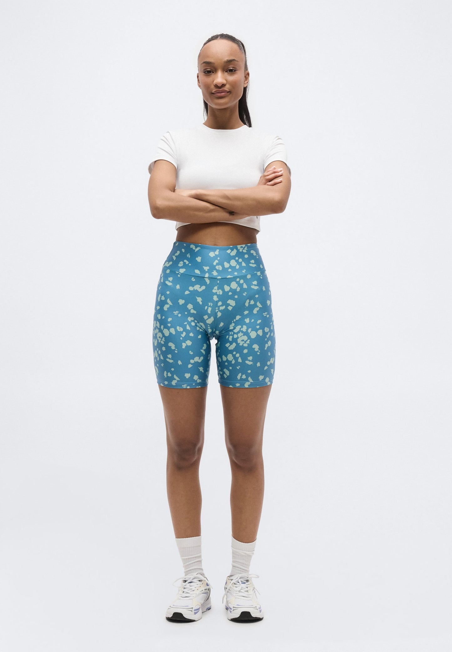 ONLY Play | ONPRONDA SHORTS Leggings Azul Niagara | Cintura Alta Treino