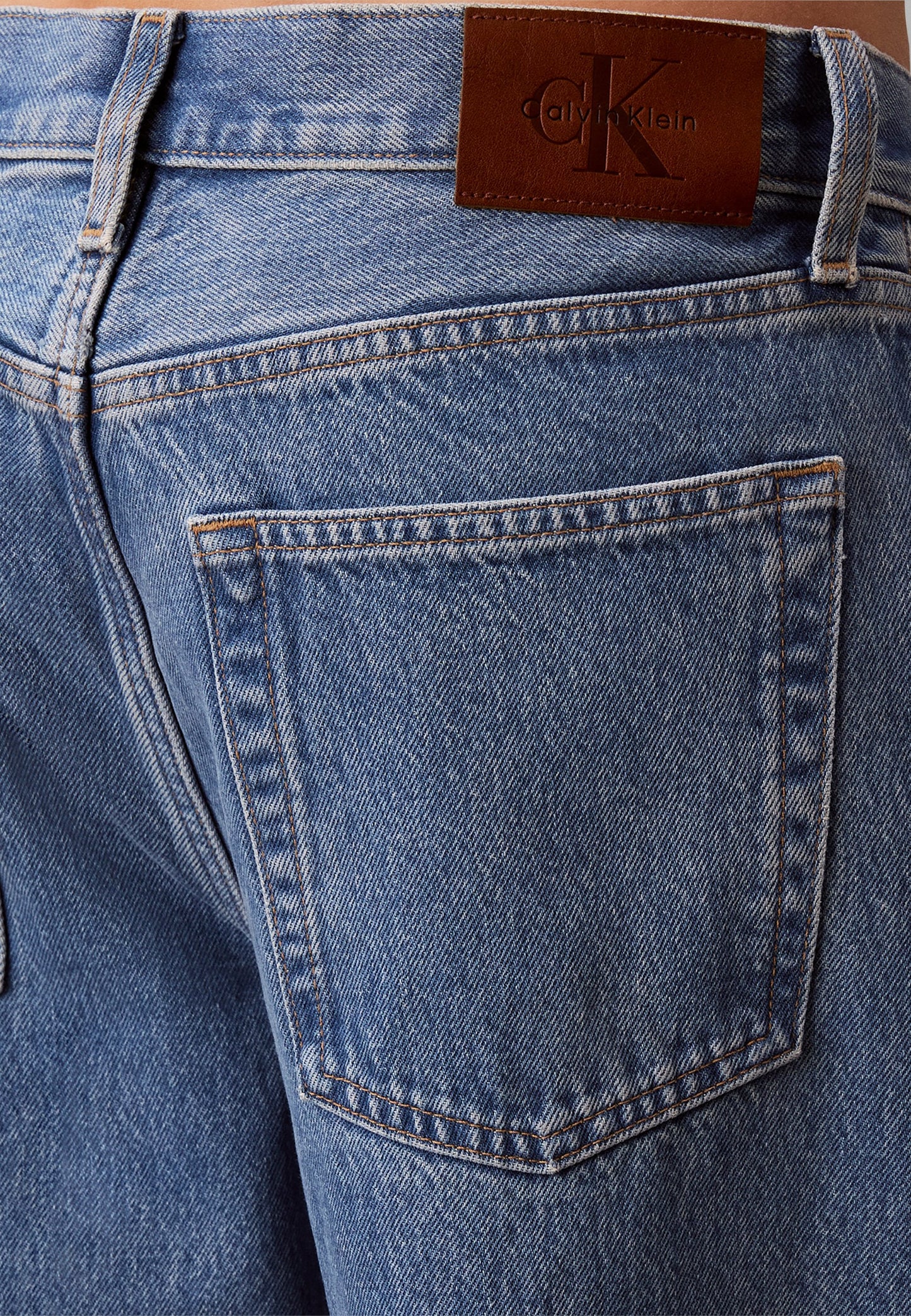 LOW RISE — Calças Wide Leg Calvin Klein | Coastal Blue