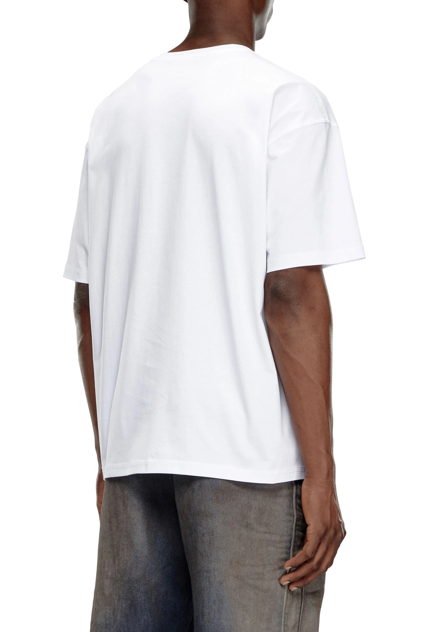 DIESEL T-Boxt-Div — T-Shirt Relaxed em Algodão Orgânico com Logo Maxi