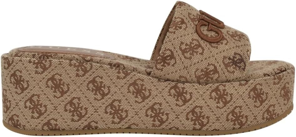 Sandália Feminina GUESS Bintai — Cunha com Logo Icónico