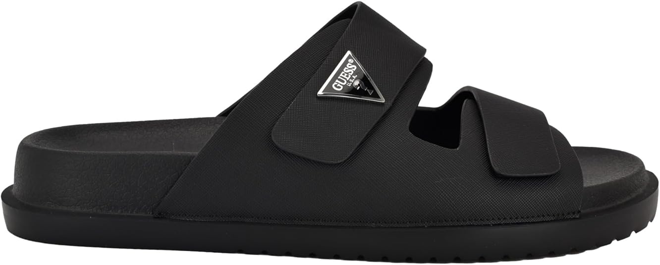 Sandália Masculina GUESS Visel — Slide com Dupla Tira e Logo Icónico
