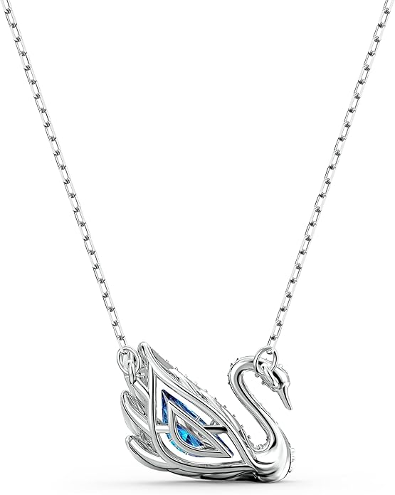 Swarovski Swan | Colar / Pendênte Cisne | Dancing Stone | Cristal | Banho Ródio