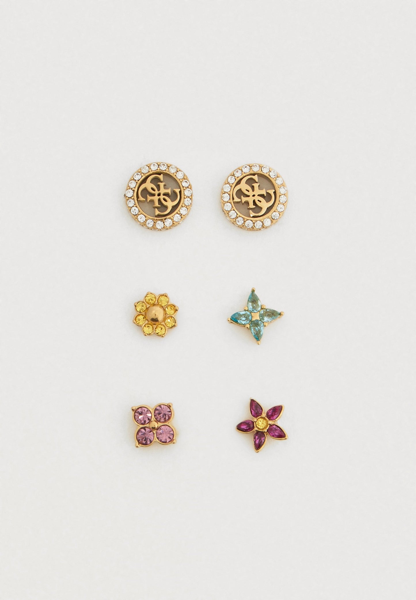 SECRET GARDEN SET — Brincos Guess | Yellow Gold/Multi