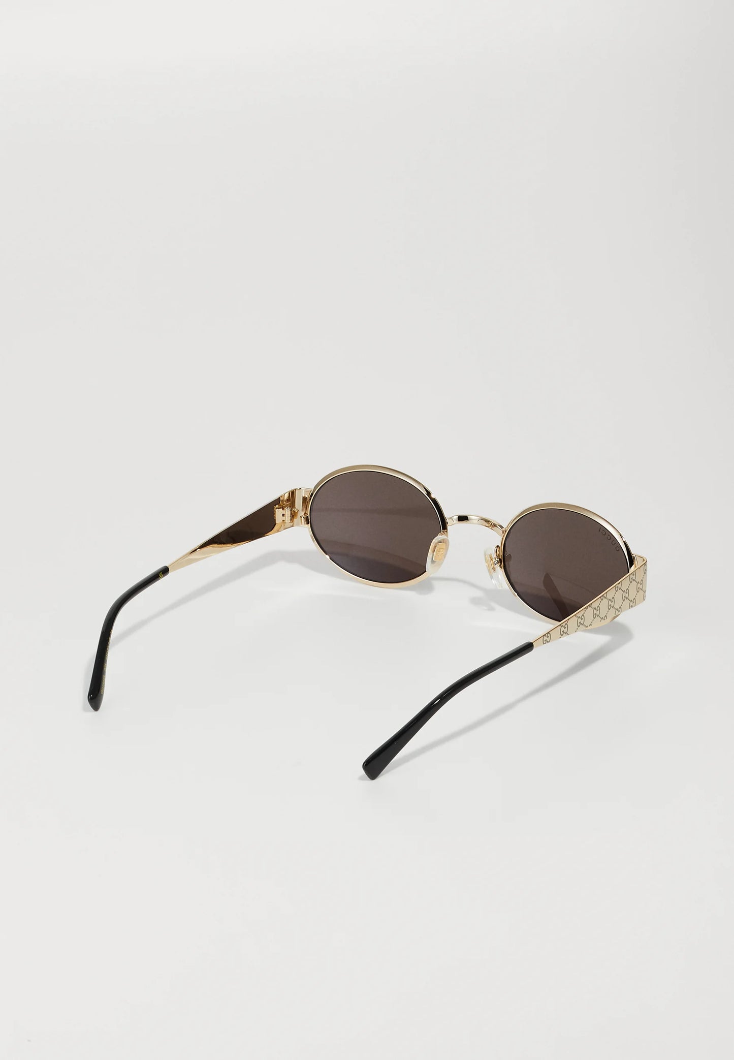 Gucci — Óculos de Sol Oval Unisex | Gold/Brown | Estampado | Modelo GG1854S-005