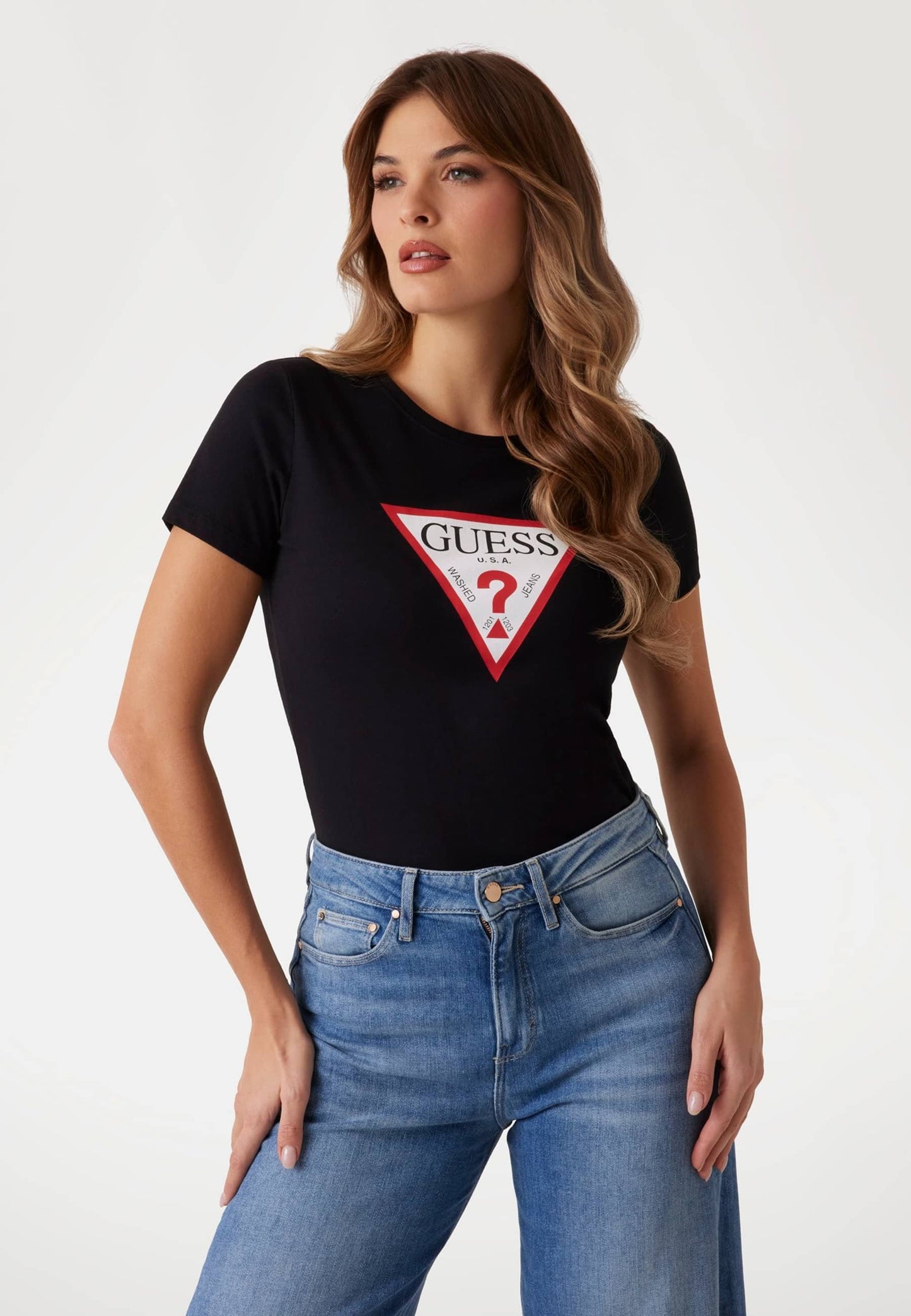 ORIGINAL TEE — T-Shirt Estampada Guess | Jet Black