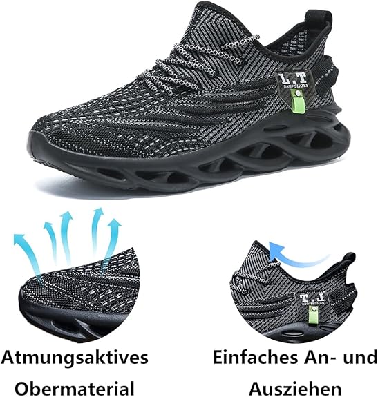 Sapatilha Desportiva Masculina Sem Atacadores — Respirável, Leve e Antiderrapante