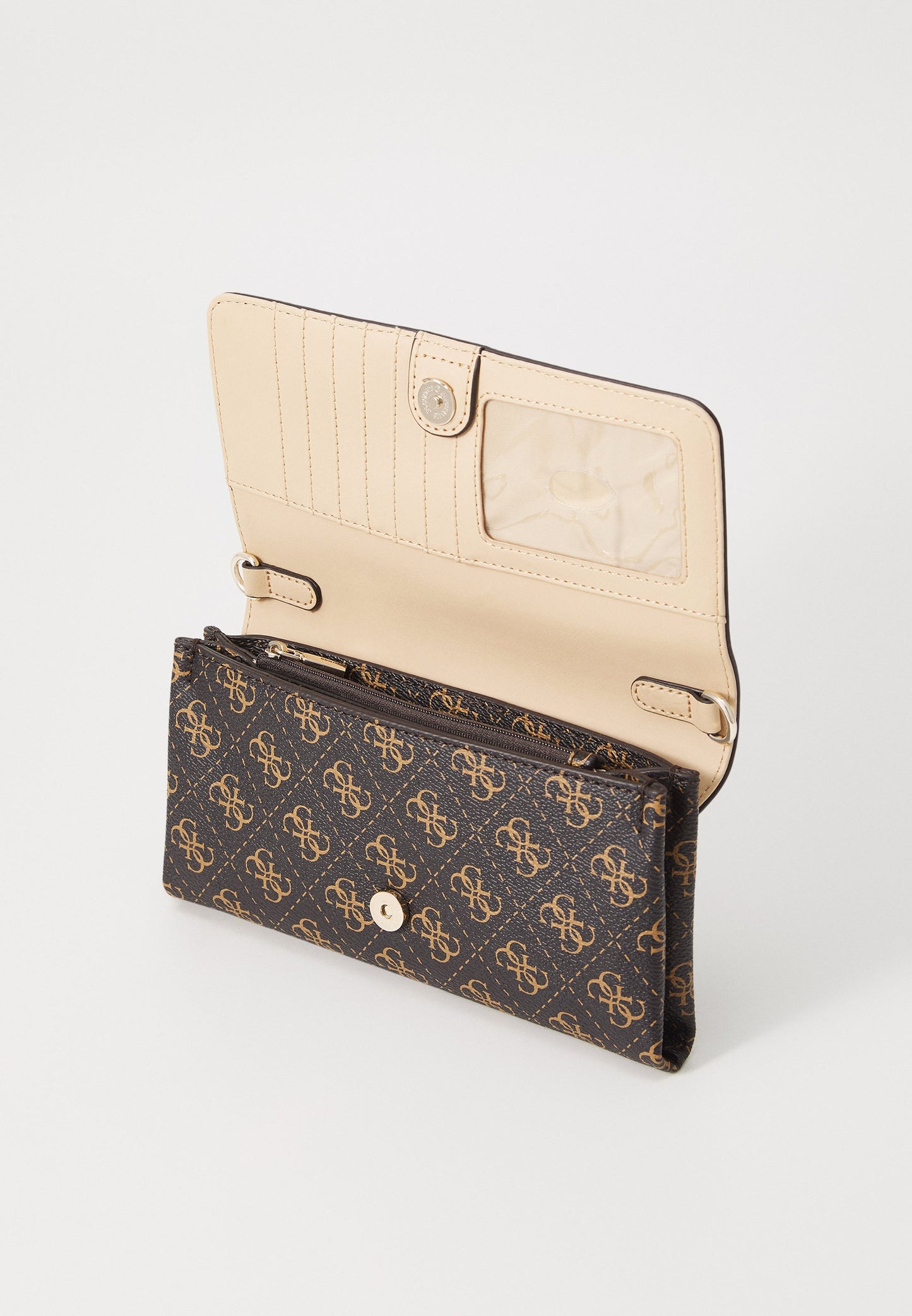Guess | NOELLE II XBODY FLAP ORGANIZER Mala a Tiracolo Castanha Logo | Couro Sintético