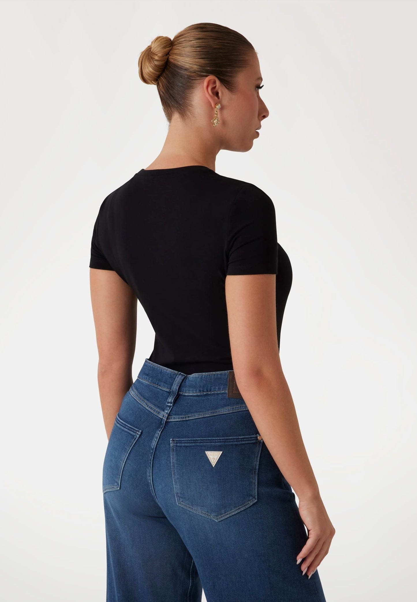 LOGO TEE — T-Shirt Estampada Guess | Zwart