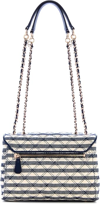 GUESS Giully II — Mala de Ombro Acolchoada Argyle com Alça