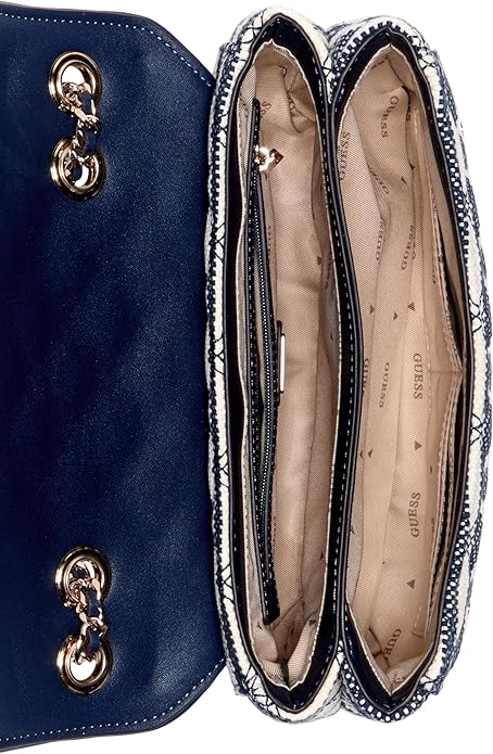 GUESS Giully II — Mala de Ombro Acolchoada Argyle com Alça
