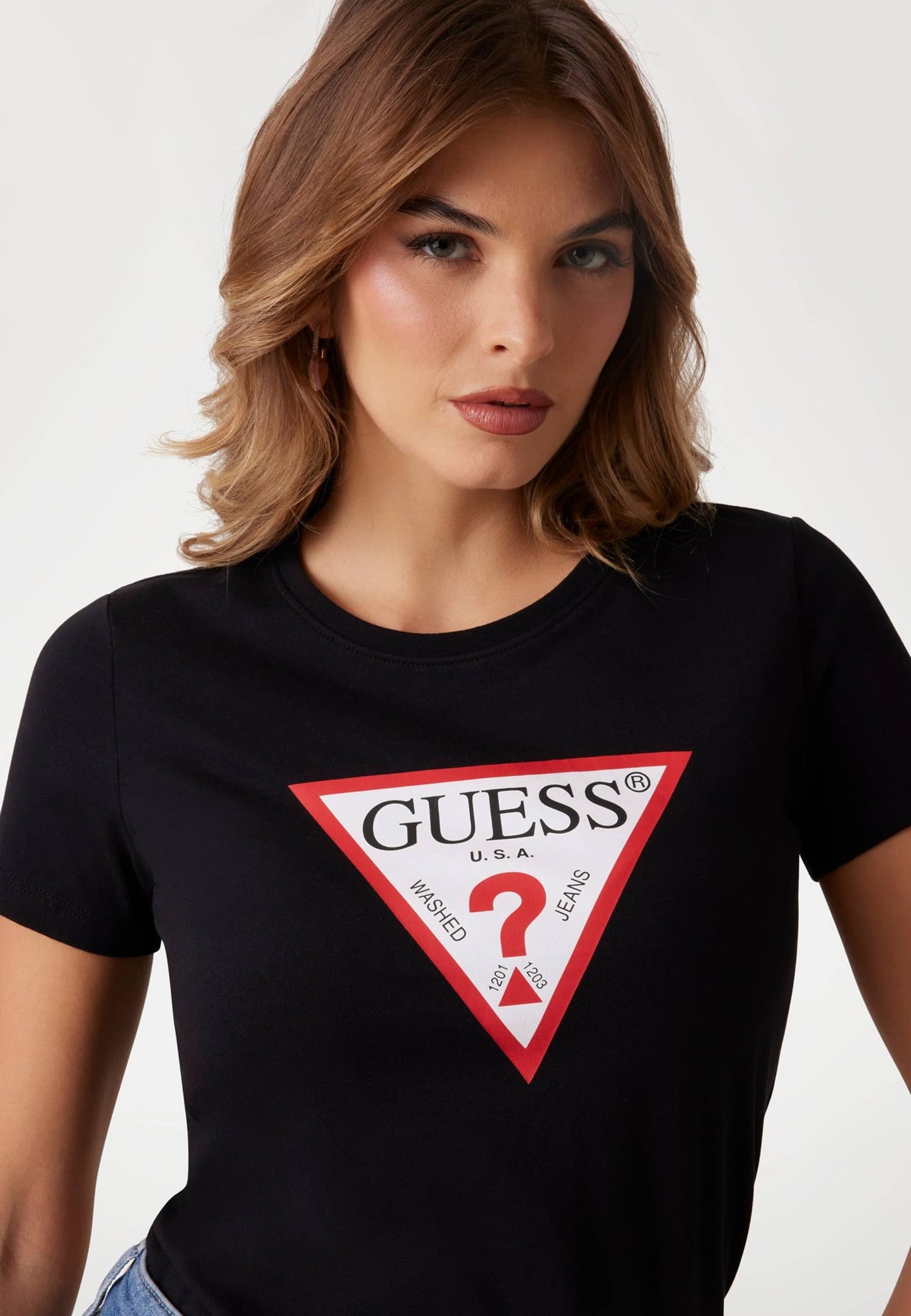 ORIGINAL TEE — T-Shirt Estampada Guess | Jet Black