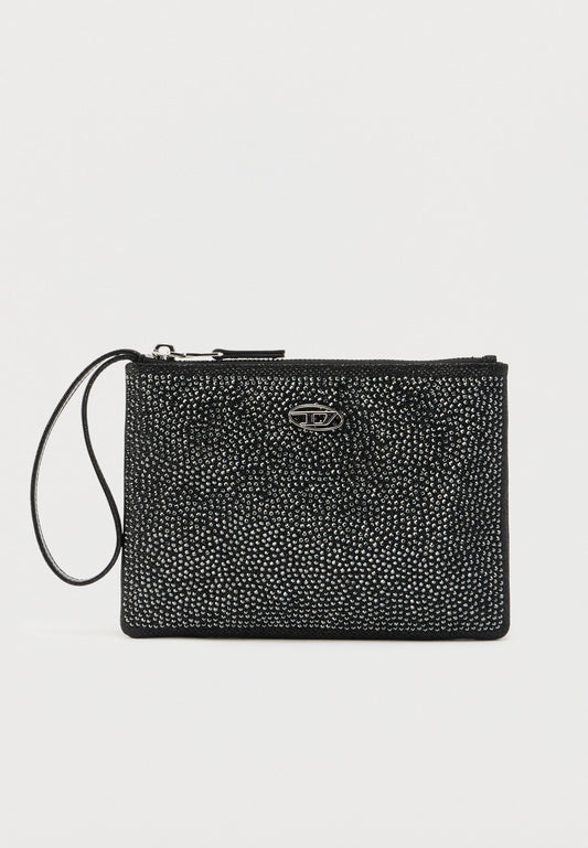 Diesel | PLAY POUCH Carteira de Mão Preta com Strass