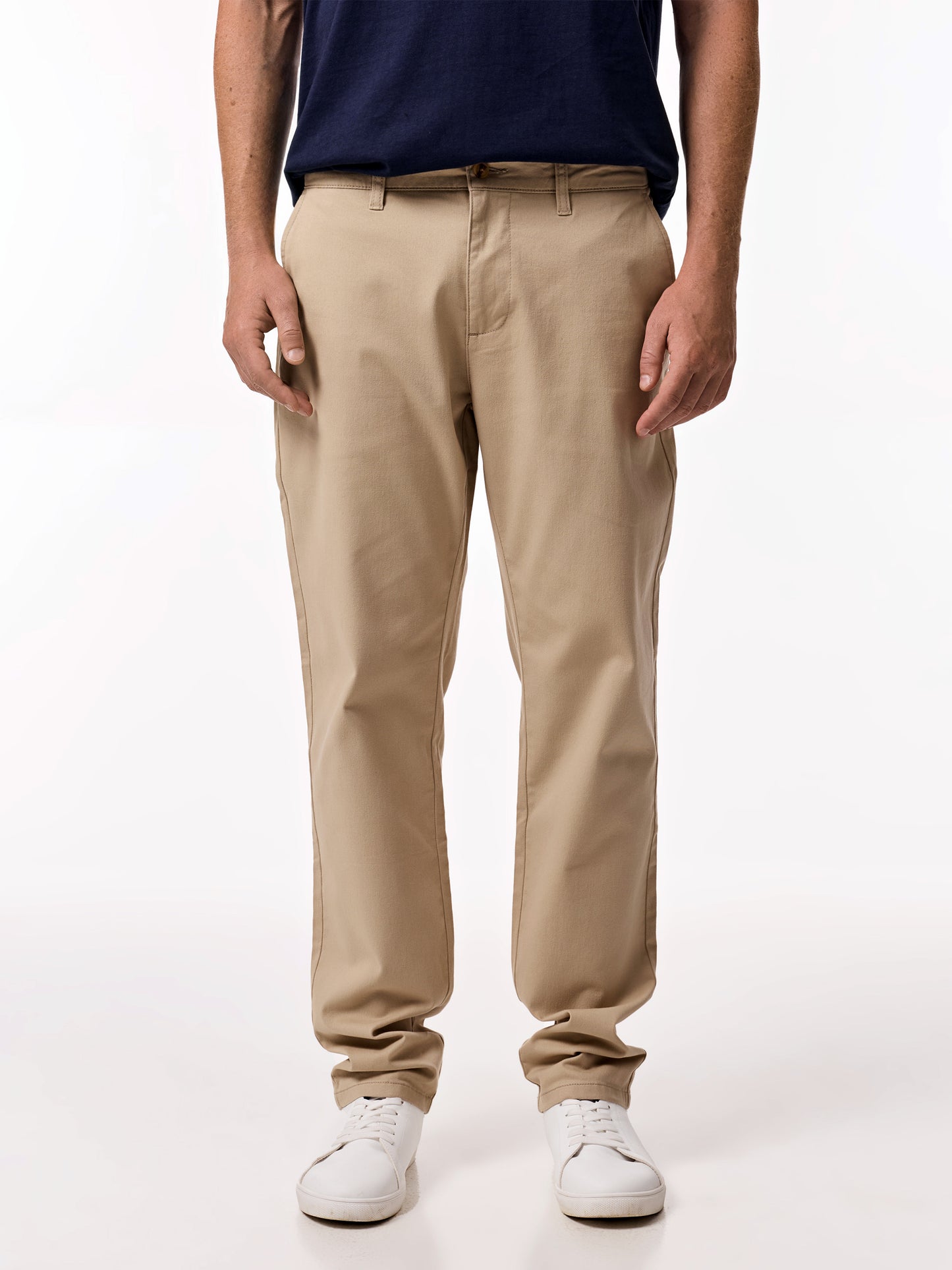 Pack 2 Calças Chino em Algodão | 4 Bolsos, Fecho de Correr — €39,90