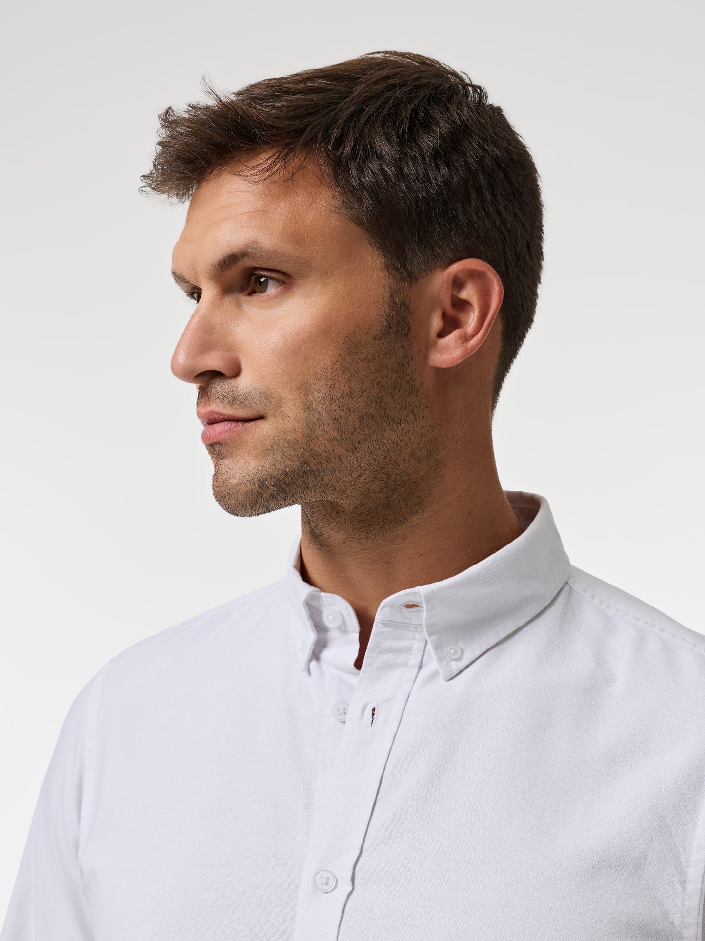 Camisa de Manga Comprida 100% Algodão | Botões no Colarinho e Punhos