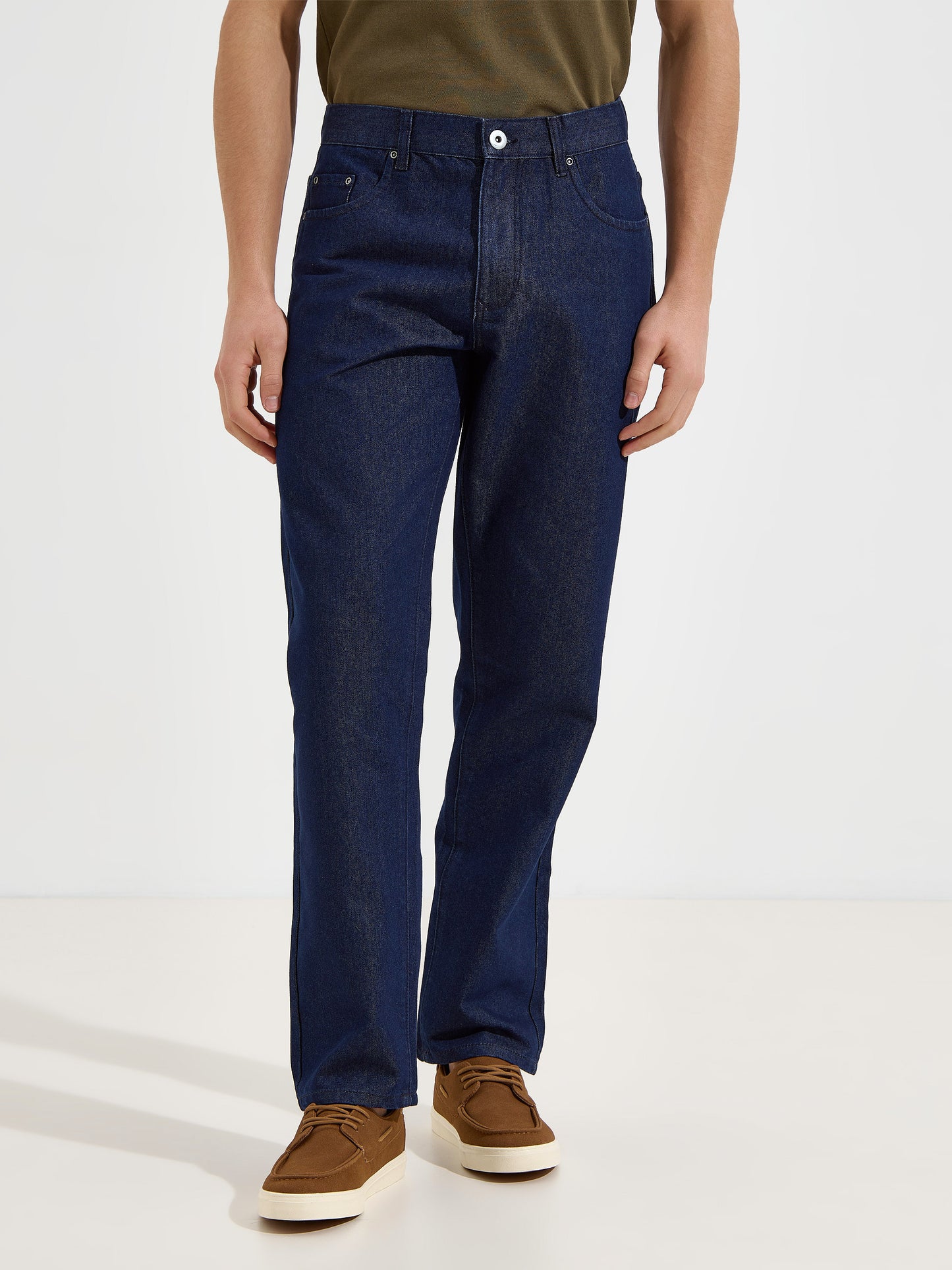 Calças de Ganga Regular Fit | Cintura Média, 5 Bolsos — 38 a 50