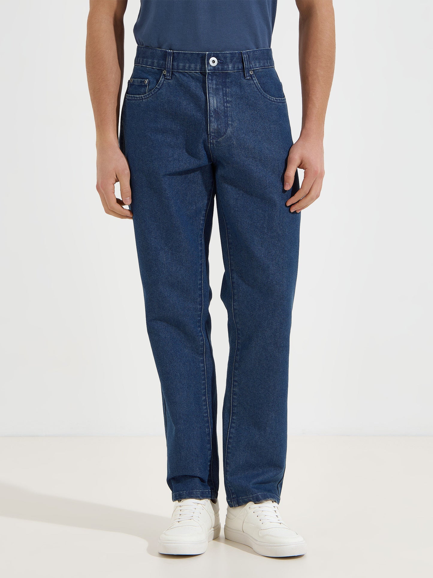 Calças de Ganga Regular Fit | Várias Cores — Cintura Média e 5 Bolsos
