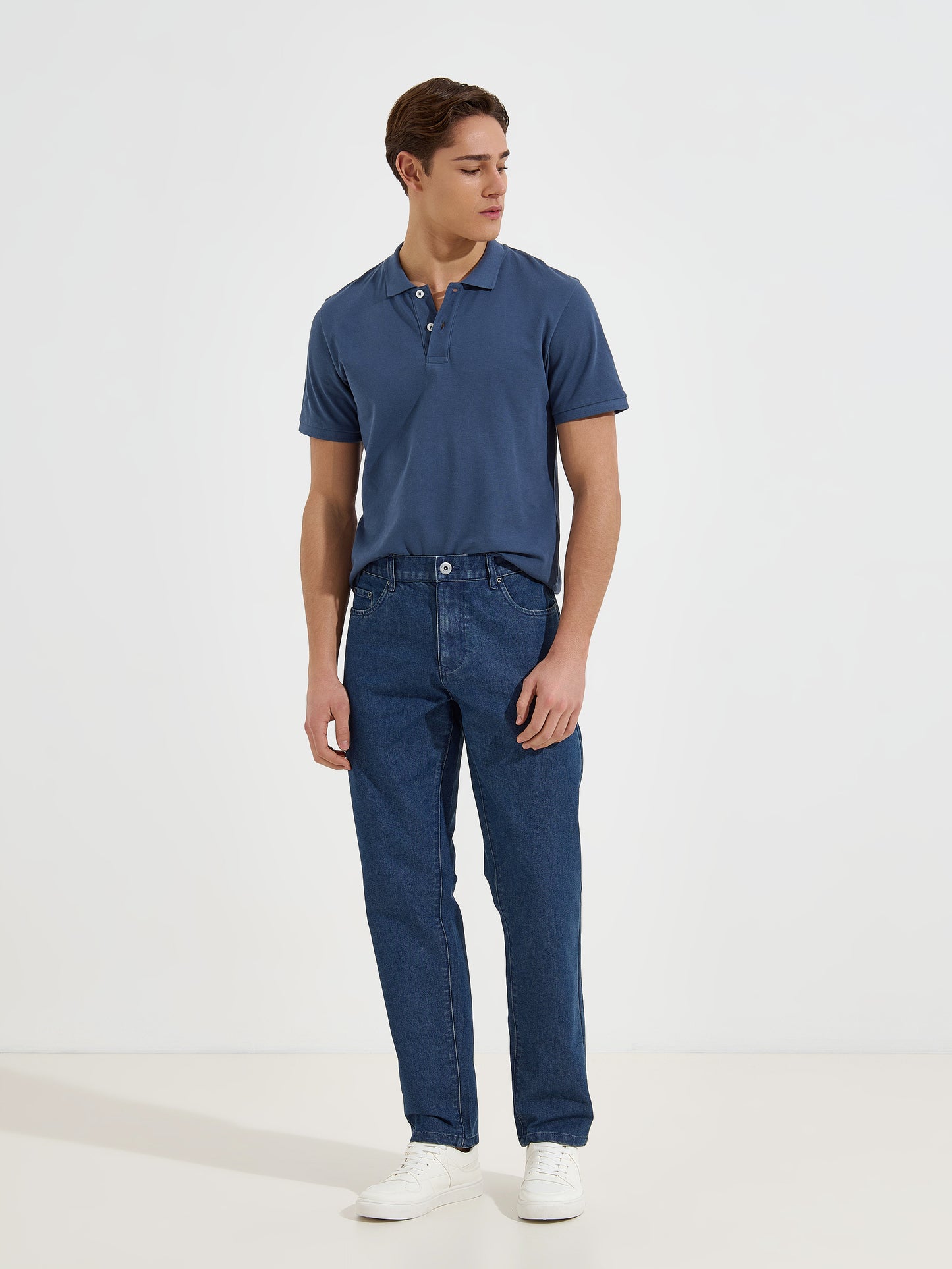 Calças de Ganga Regular Fit | Várias Cores — Cintura Média e 5 Bolsos