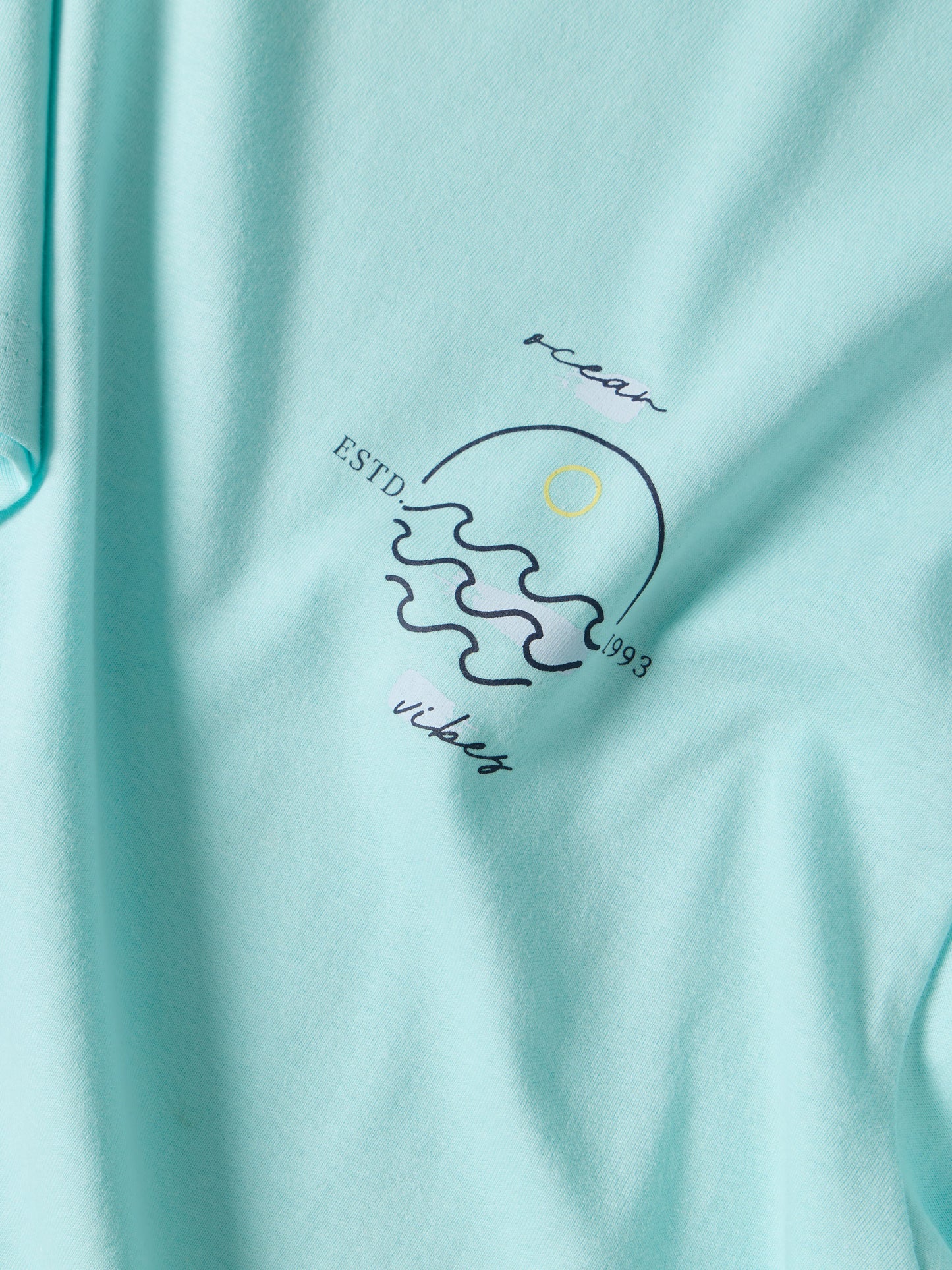 T-Shirt Estampada em Algodão com Decote Redondo