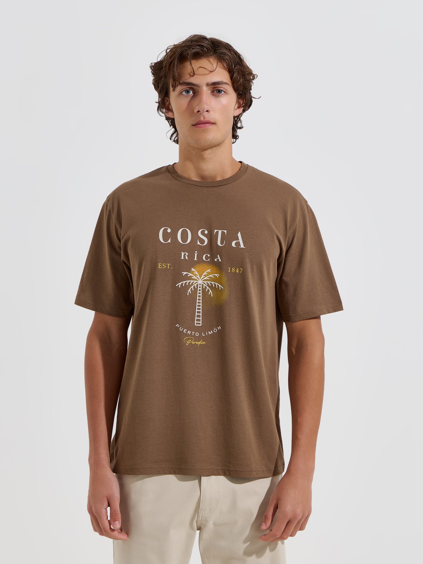 T-Shirt em Algodão com Estampado Frontal