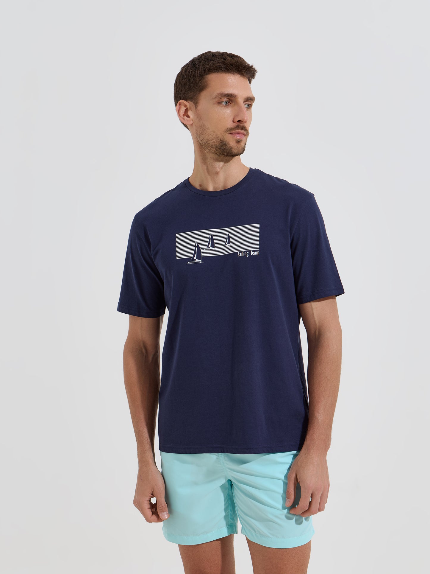 T-Shirt Estampada em Algodão