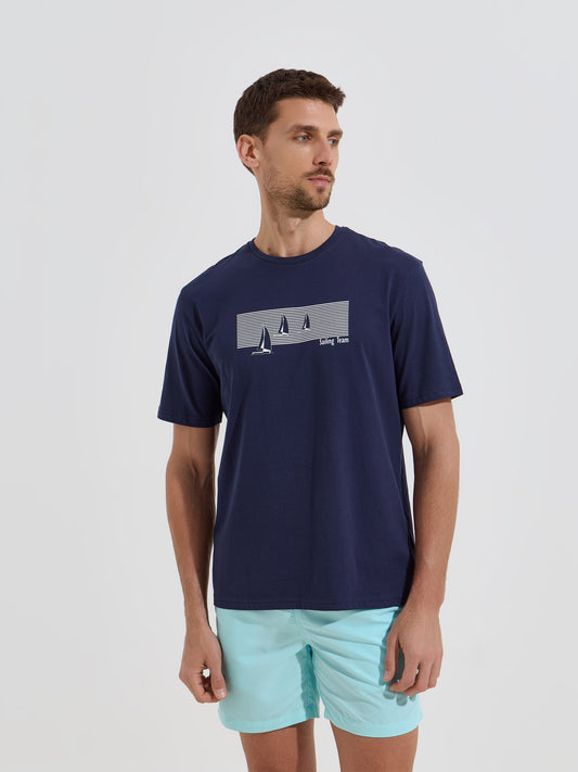 T-Shirt Estampada em Algodão