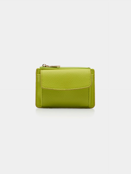 Porta-Cartões com Fecho Zip e Bolso Exterior