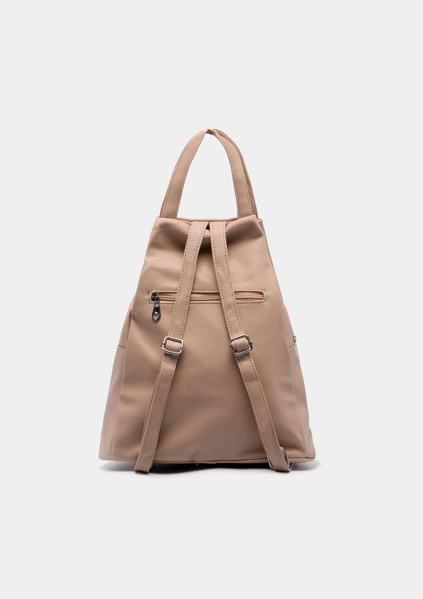 Mochila com Fecho Zip e Bolsos Exteriores
