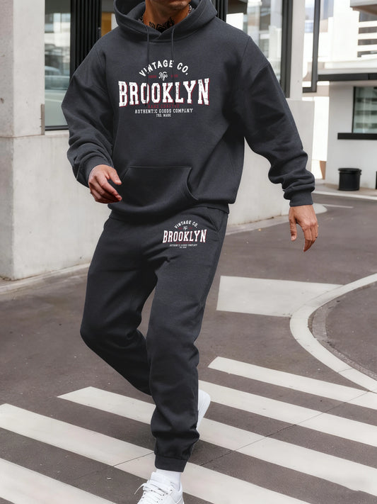 Conjunto de Moletom Masculino Brooklyn — Moletom + Calça Esportiva