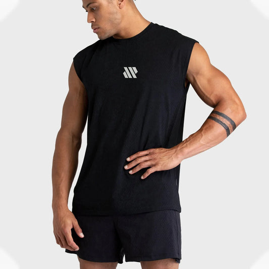 Colete Esportivo Masculino Sem Mangas — Secagem Rápida para Academia e Corrida