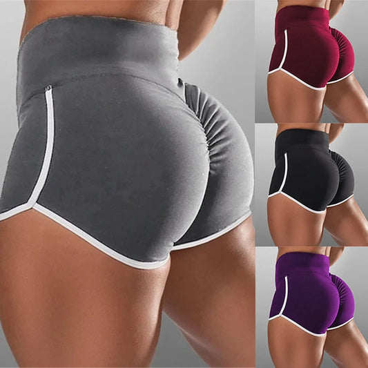 Calções Femininos de Yoga e Fitness — Secagem Rápida, Cintura Elástica