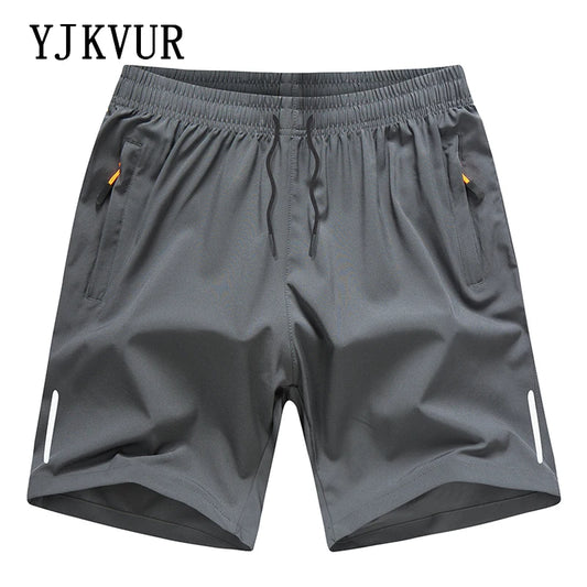 Shorts Masculinos Desportivos | Poliéster Elástico | Com Bolsos | Tamanhos Grandes M ao 8XL | 3 Cores