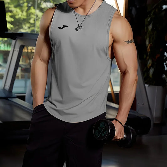 Regata Masculina Desporto — Sem Mangas, Secagem Rápida e Respirável | Fitness, Treino e Corrida | 7 Cores | S a XXXL