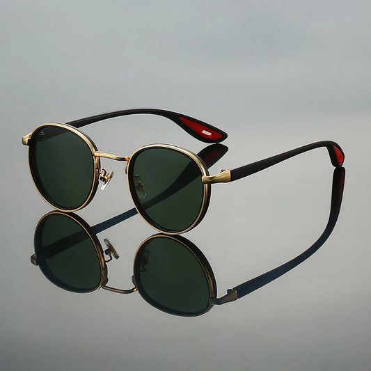 Óculos de Sol Redondos Vintage — Estilo Punk, Lentes Gradiente UV400, Unissex