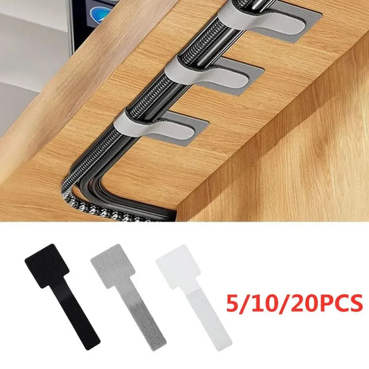 Abraçadeiras de Nylon Reutilizáveis — Organização de Cabos | Pack 5, 10 ou 20 | 3 Cores
