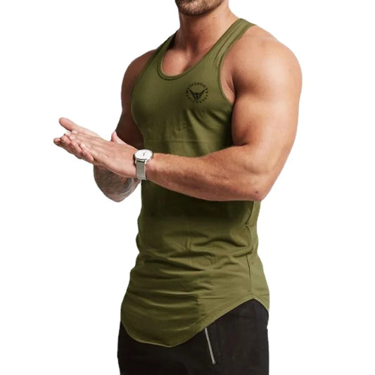 Regata Masculina Muscleguys | Algodão Fitness e Treino | Gola O | 5 Cores | M a XXL