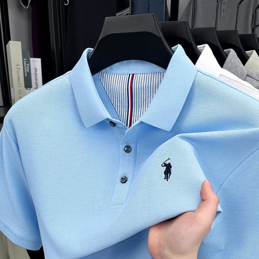 Polo Masculina 100% Algodão | Bordado Pônei | 8 Cores | M a 4XL