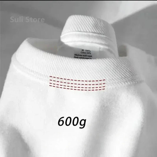 Camiseta Masculina Algodão 600g | Gola O Manga Curta Premium | 5 Cores | S a 2XL